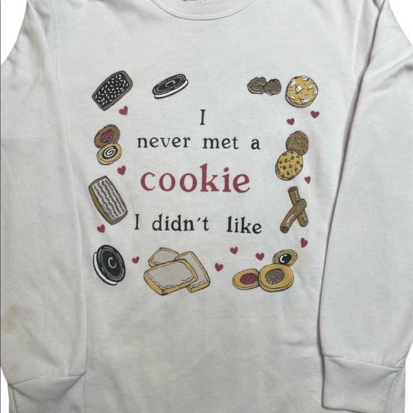 Vintage 90’s Grandma White Crewneck Pullover Sweatshirt One Size - Picture 2 of 4